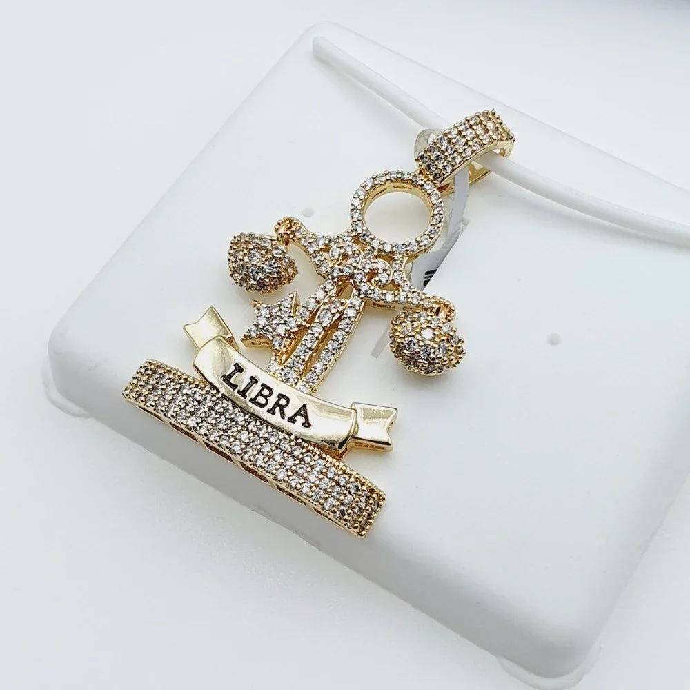 "14K Gold Plated Cubic Zircon Pendant, INUS1BR216 - Picture 7 of 9